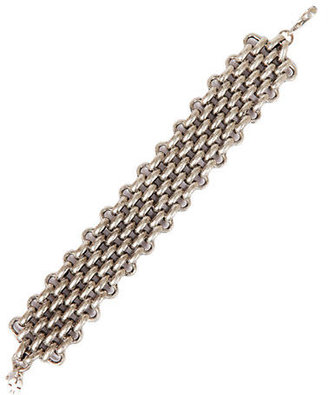 Lucky Brand Silver-Tone Woven Chain Bracelet