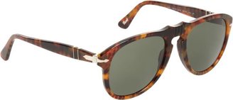 Persol Round Tortoise Frame Sunglasses-Brown