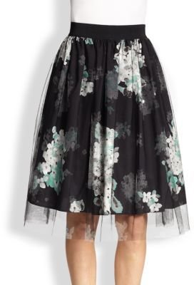 Milly Monica Floral Party Skirt