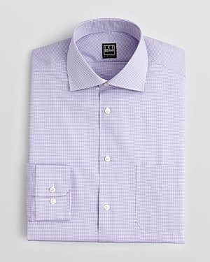 Ike Behar Micro Texture Check Dress Shirt - Classic Fit