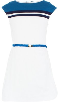 Chloé White Jersey Belted Dress