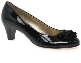 Gabor Black patent 'Alentjo' womens court shoes
