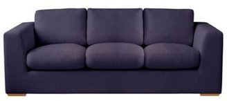 Debenhams Extra-large purple 'Paris' sofa with light wood feet