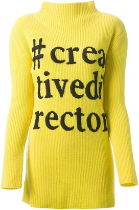 Moschino Cheap & Chic '#creative director' jacquard sweater