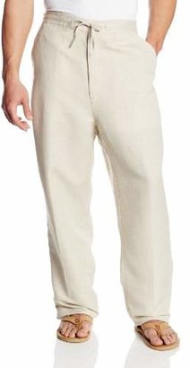 Cubavera Men's Big and Tall Linen-Blend Flat-Front Drawstring Pant