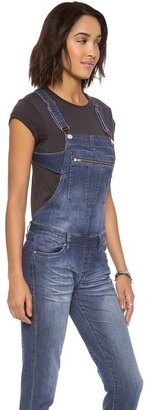 Blank Overalls with Zipper Detail