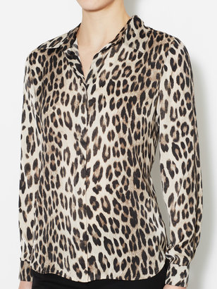L'Agence Printed Button Down Blouse