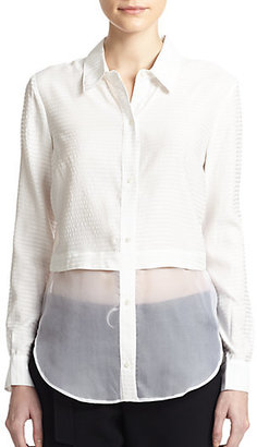 Elizabeth and James Jeza Solid Button-Down Shirt