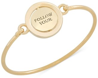 Carolee Gold-Tone Word Play Follow Your Heart Spinning Charm Bangle Bracelet