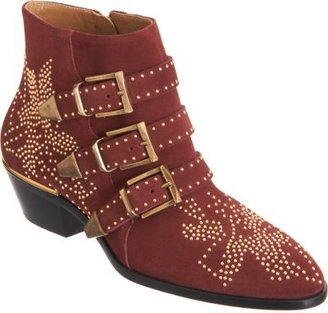 Chloé Suede Susan Studded Ankle Boots