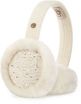 UGG Lyra Sequined Earmuffs, Cream