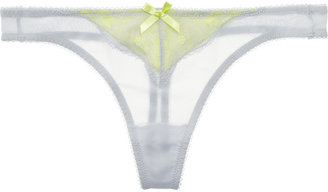 Elle Macpherson Intimates Gentle Jade low-rise stretch-mesh and lace thong