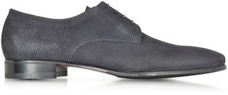 a. testoni A.Testoni Winter Denim Suede and Calf Leather Lace Up Derby Shoe