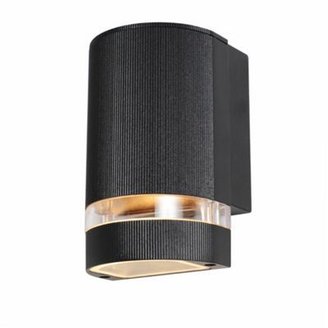 Litecraft Holme Small Up or Down Light Outdoor Wall Light - Black