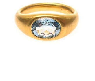 Marie Helene De Taillac Aquamarine & yellow-gold ring