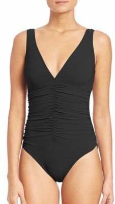 Karla Colletto Swim One-Piece Ruched-Center Swimsuit