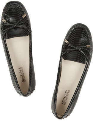 MICHAEL Michael Kors Daisy snake-effect leather loafers