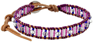 Chan Luu 6' Purple Mix/Beige Seed Bead Single Bracelet