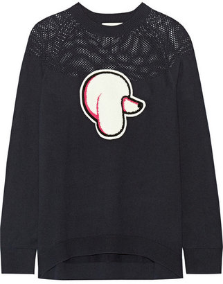 3.1 Phillip Lim Appliquéd cotton and cashmere-blend sweater