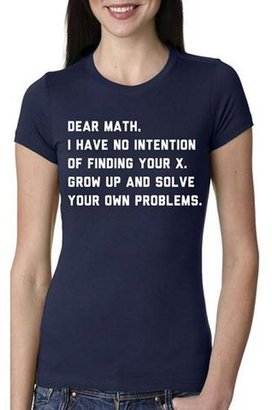 Crazy Dog T-shirts Womens Solve Your Own Problems Math Shirt
