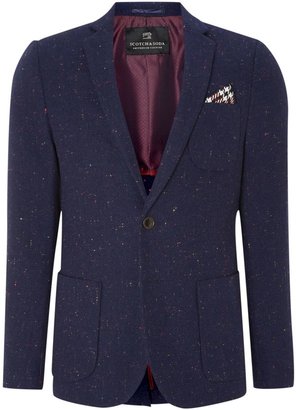 Scotch & Soda Men's Woolen tweed blazer with pop lining, Sold with po
