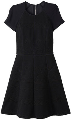 Rebecca Taylor Short Sleeve Jacquard Dress