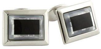 David Donahue Sterling Silver, Onyx & Mother-of-Pearl Cuff Links