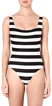 Norma Kamali William striped swimsuit