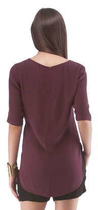 Twelfth St. By Cynthia Vincent | Triangle Embellished Tee - Burgundy