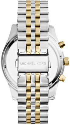 Michael Kors Men's Chronograph Lexington Two-Tone Stainless Steel Watch 45mm MK8344