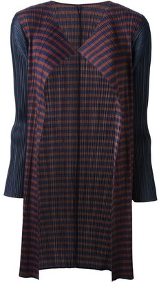Issey Miyake Pleats Please By pleated long cardigan