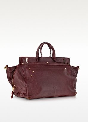 Jerome Dreyfuss Carlos Burgundy Leather Tote