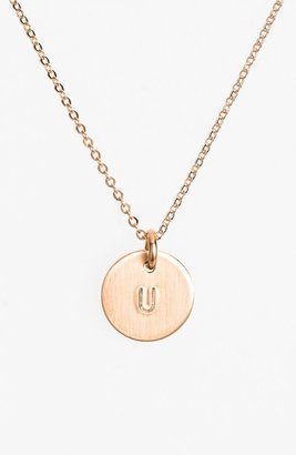 Nashelle 14k-Rose Gold Fill Initial Mini Disc Necklace