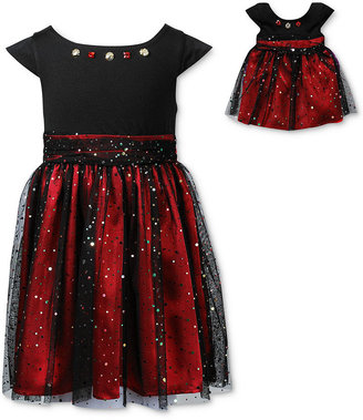 Dollie & Me Kids Set, Girls or Little Girls Sequin Dress and Doll Outfit