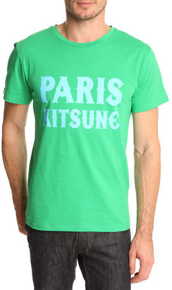 Kitsune TEE - PARIS Green T-shirt