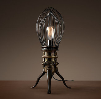 Restoration Hardware 19th C. Vintage Whisk Table Lamp - Antique Brass