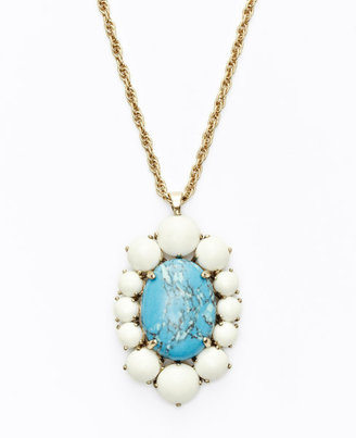 Ann Taylor Turquoise Cabochon Necklace