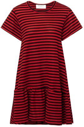 David Szeto Red Stripe Cotton Sonia Dress