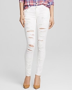 Blank NYC Jeans - Shredded Skinny in White
