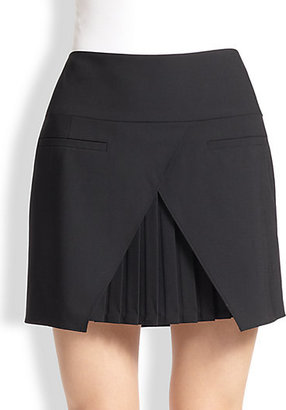 Tibi Pleated-Insert Skirt