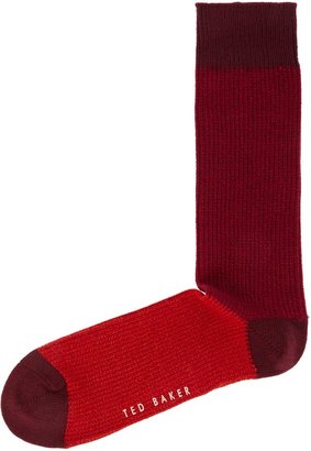 Ted Baker Men's Block colour chunky knit sock