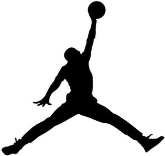 Nike Air Jordan Jumpman Logo Vinyl Sticker Decal-Black-4 Inch