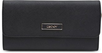 DKNY Saffiano flap wallet