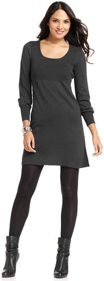 Spense Petite Dress, Long-Sleeve Ribbed Sweater