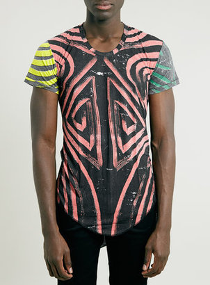 Horace Africa Multi Print Stonewashed t-Shirt*