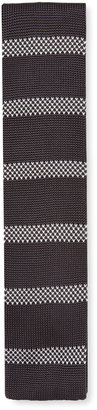 Horizontal Striped Knit Tie