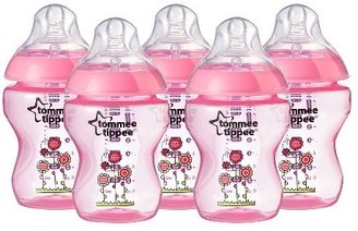 Tommee Tippee Closer to Nature 5pk 9oz Deco Baby Bottle Set - Pink Flower