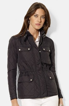 Lauren Ralph Lauren Four-Pocket Belted Quilted Jacket (Regular & Petite)