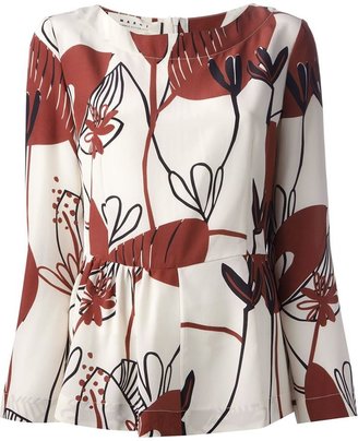 Marni floral print blouse