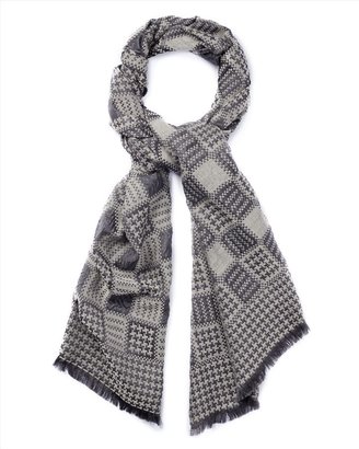 Jaeger Houndstooth Square Scarf